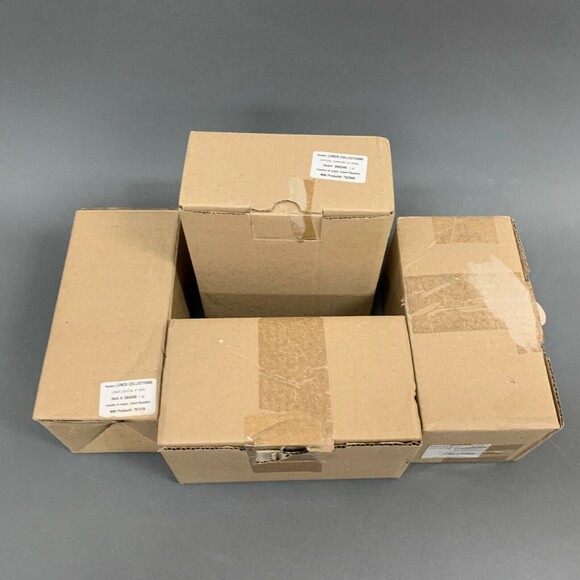 Lenox Collections Clear Crystal Candle Holders Bowl Vase Czech Republic Lot of 4 - Picture 9 of 9